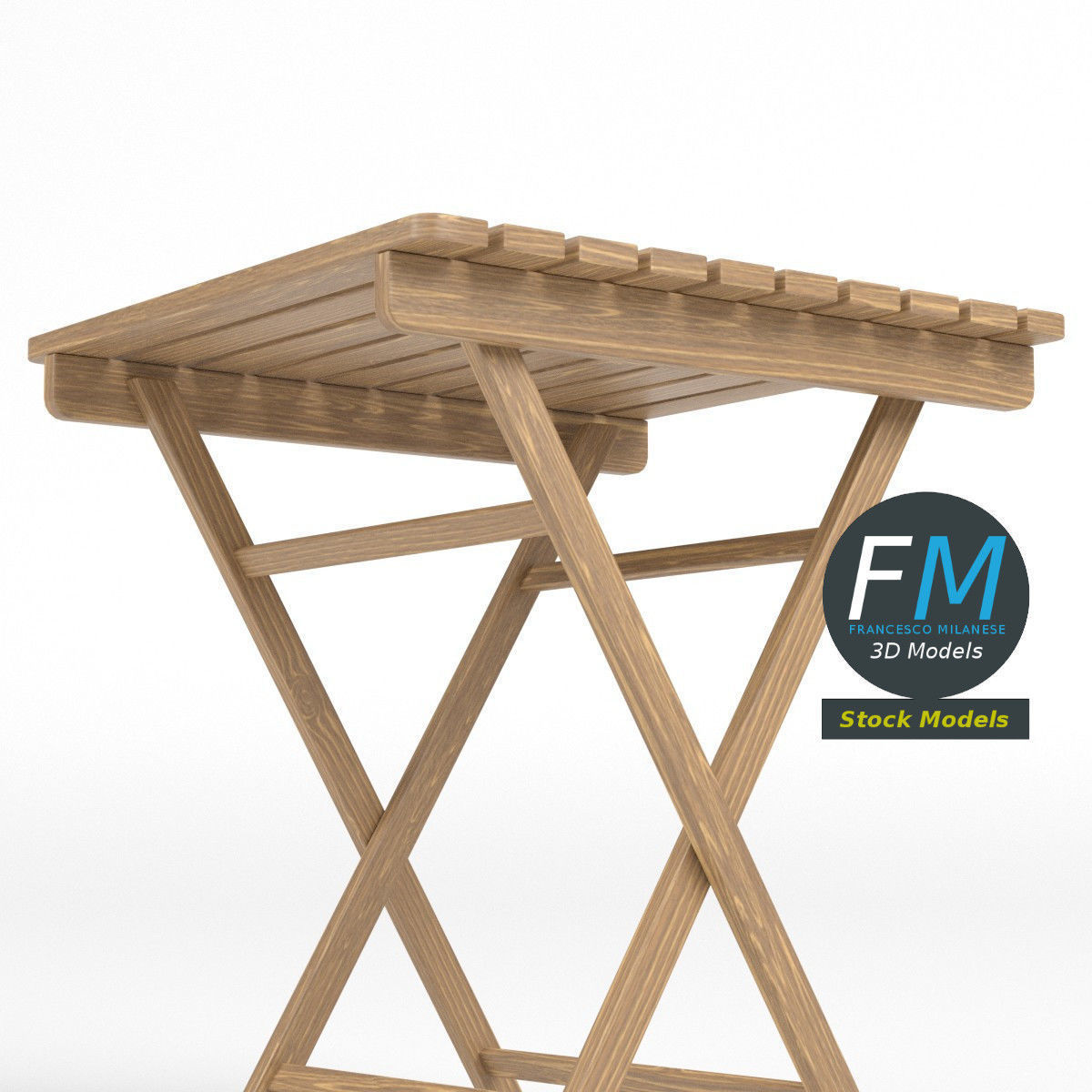Garden table 3D model_4