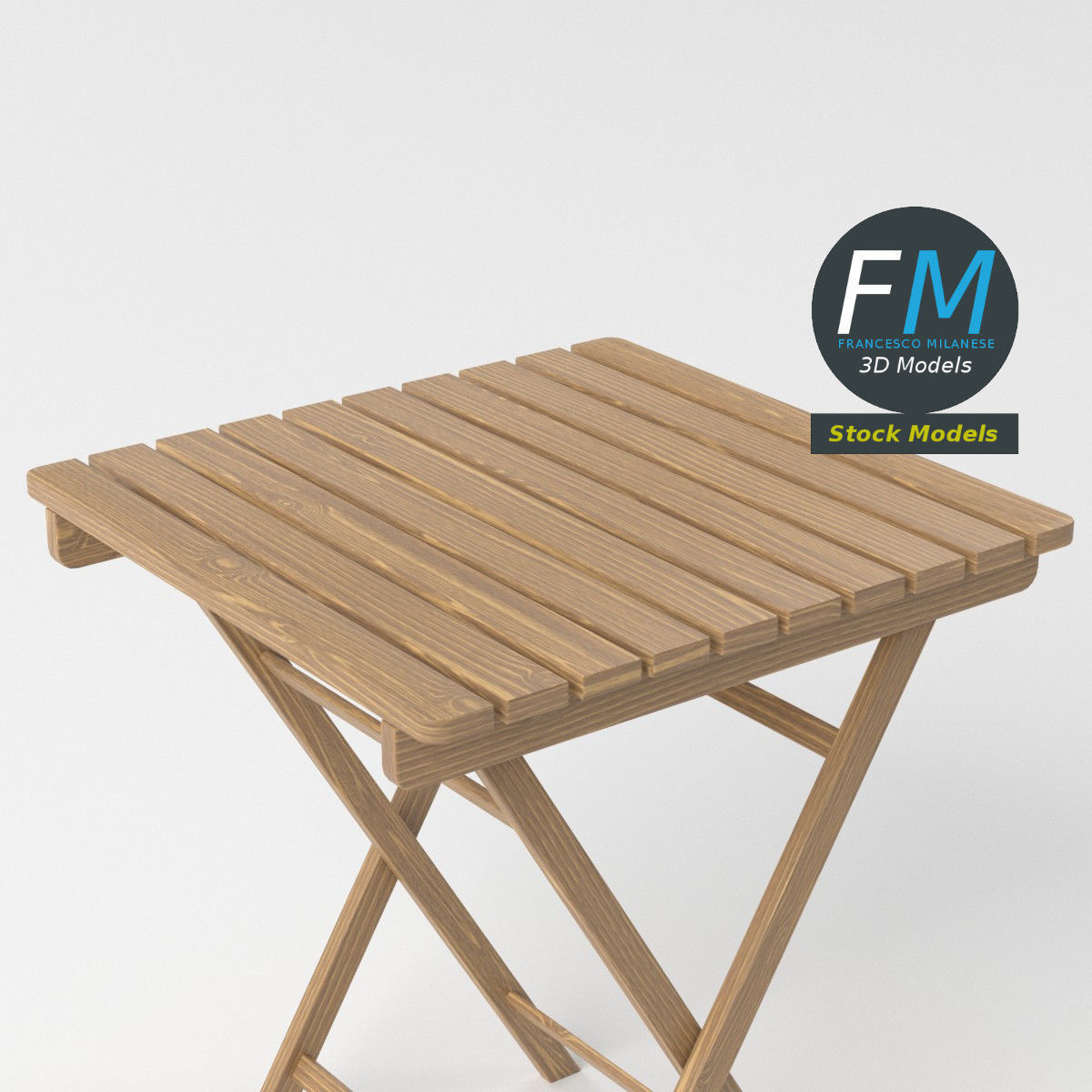 Garden table 3D model_5