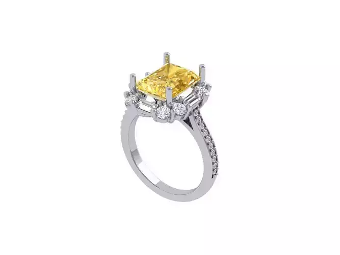 Emerald Art Deco Ring