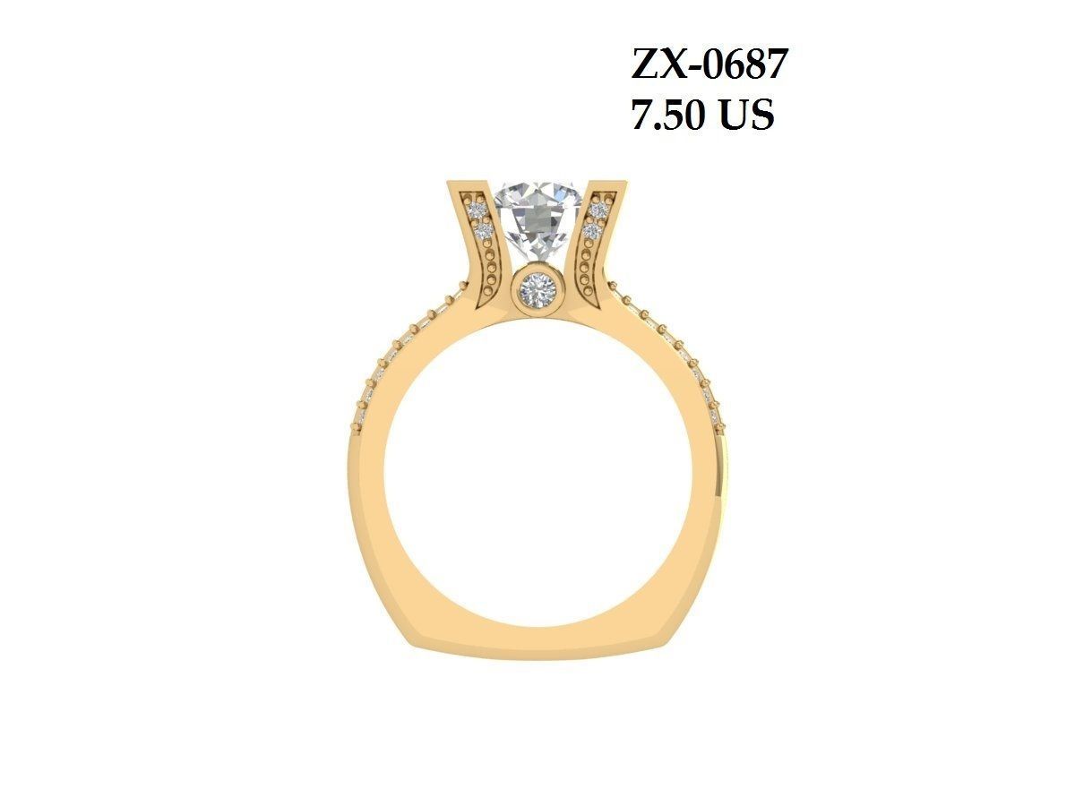 Round Art Deco Ring 3D print model_5