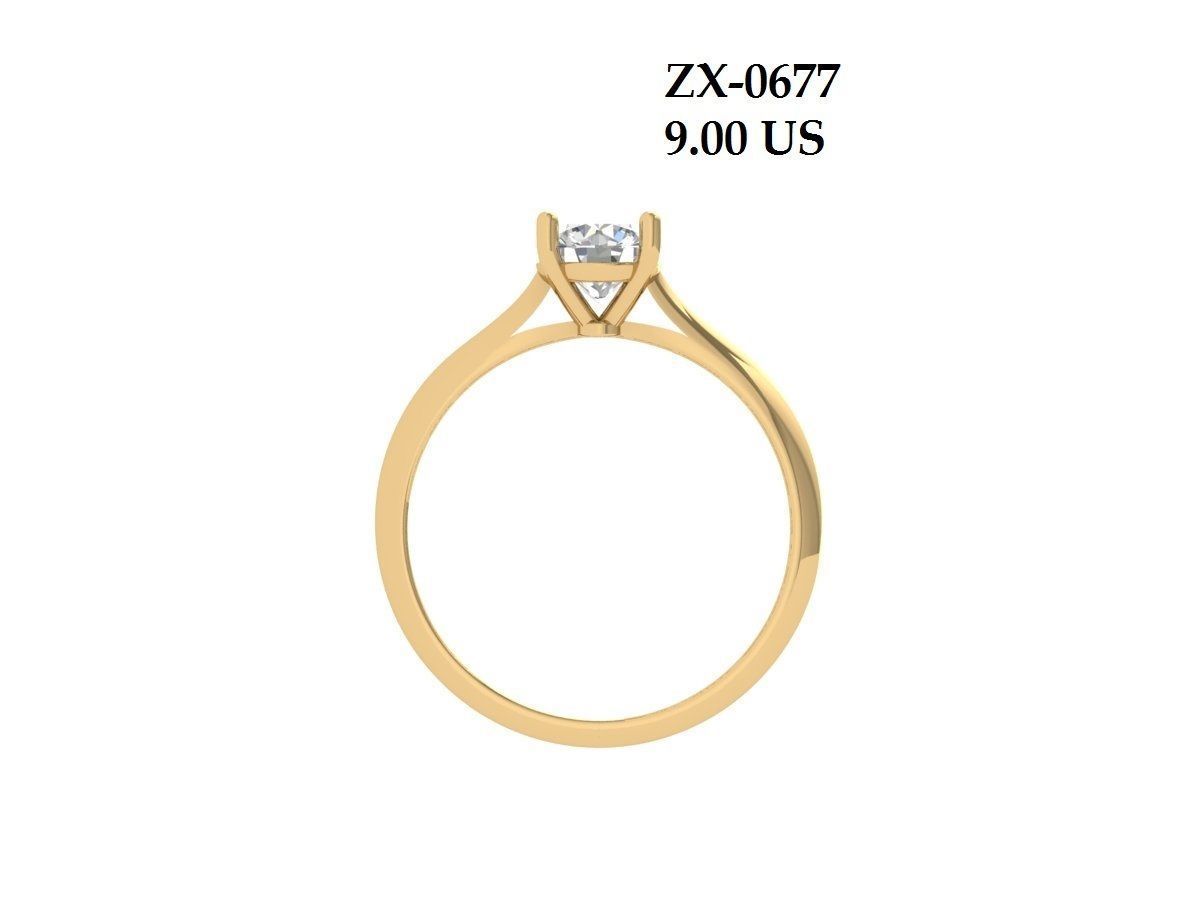 Single-Stone-Ring 3D print model_2