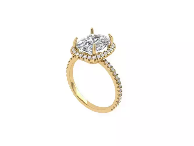 Cushion Solitaire Engagement Ring