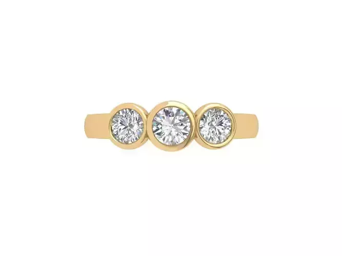 Round 3 Stone Bridal Ring