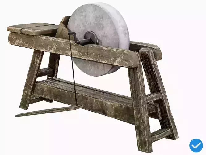 Medieval Stone Grinding Station PBR