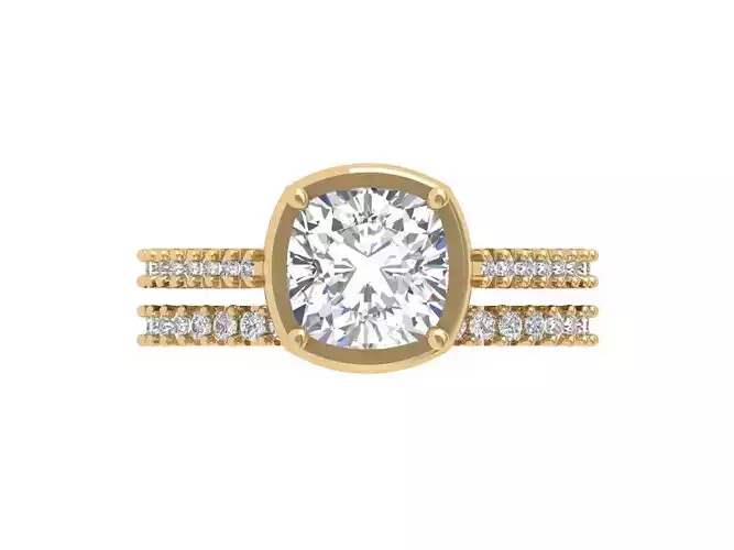 Cushion Solitaire Ring
