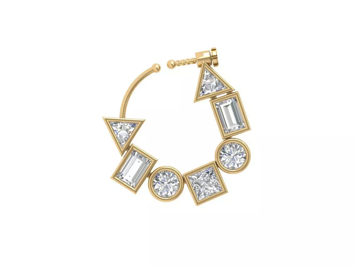 Diffrent stone Nosepin 3D print model_0