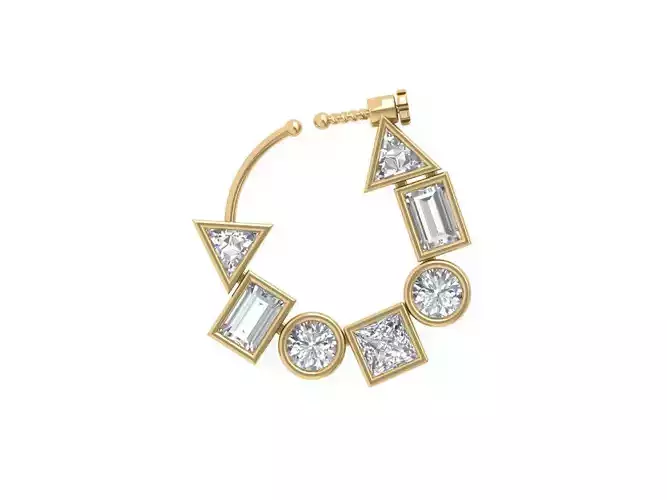 Diffrent stone Nosepin 3D print model