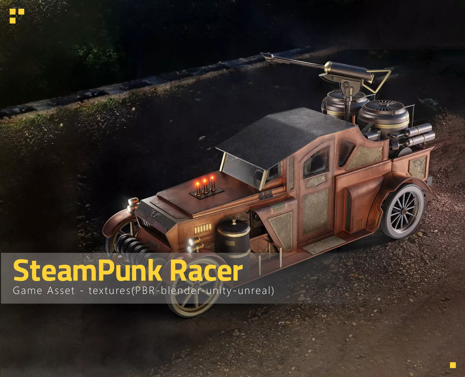 SteamPunk Racer 3D model_0