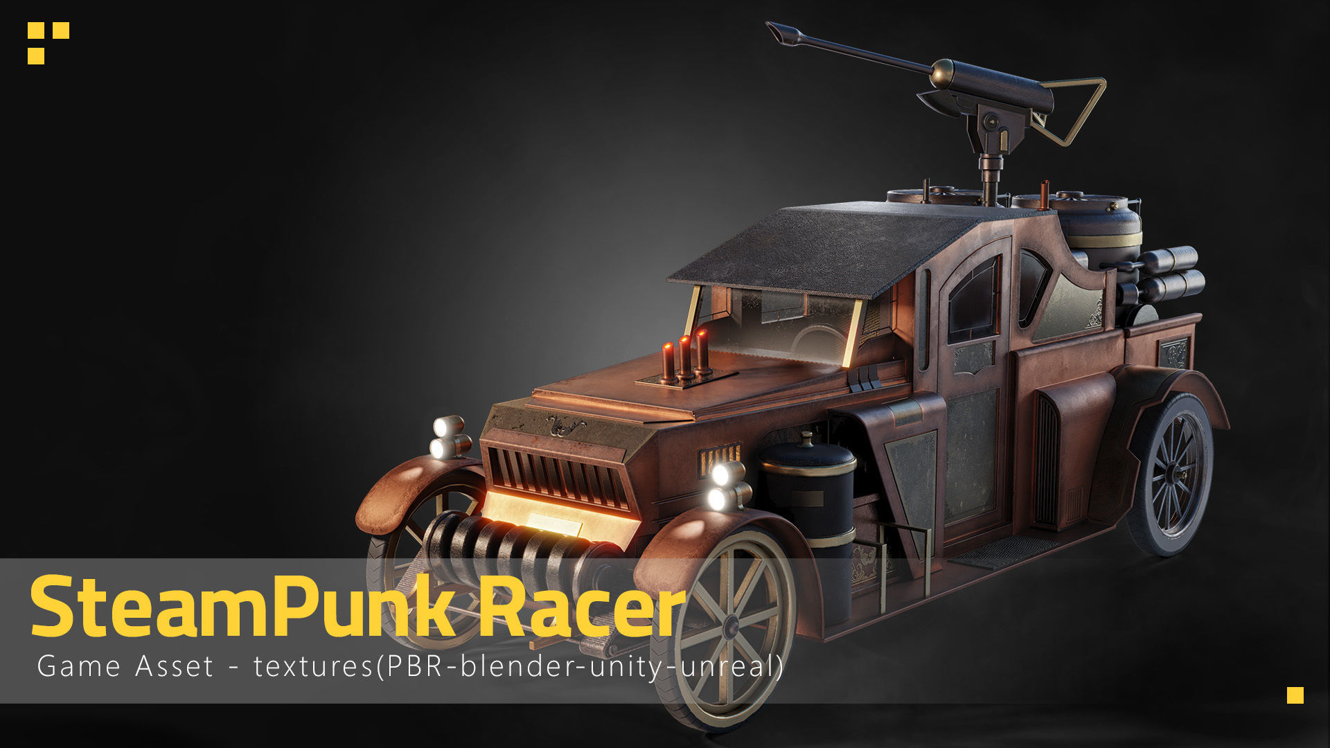 SteamPunk Racer 3D model_4