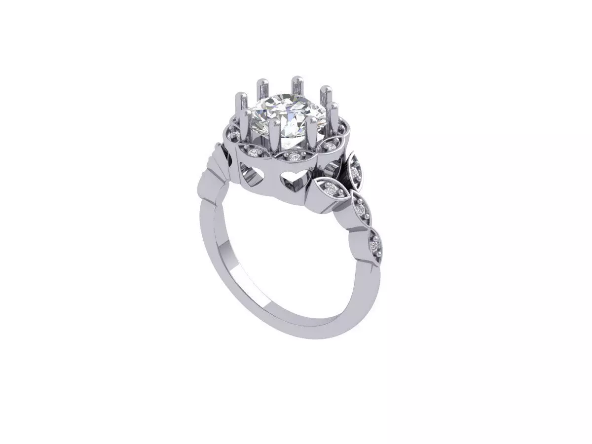  Solitaire Engagement Ring 3D print model_0
