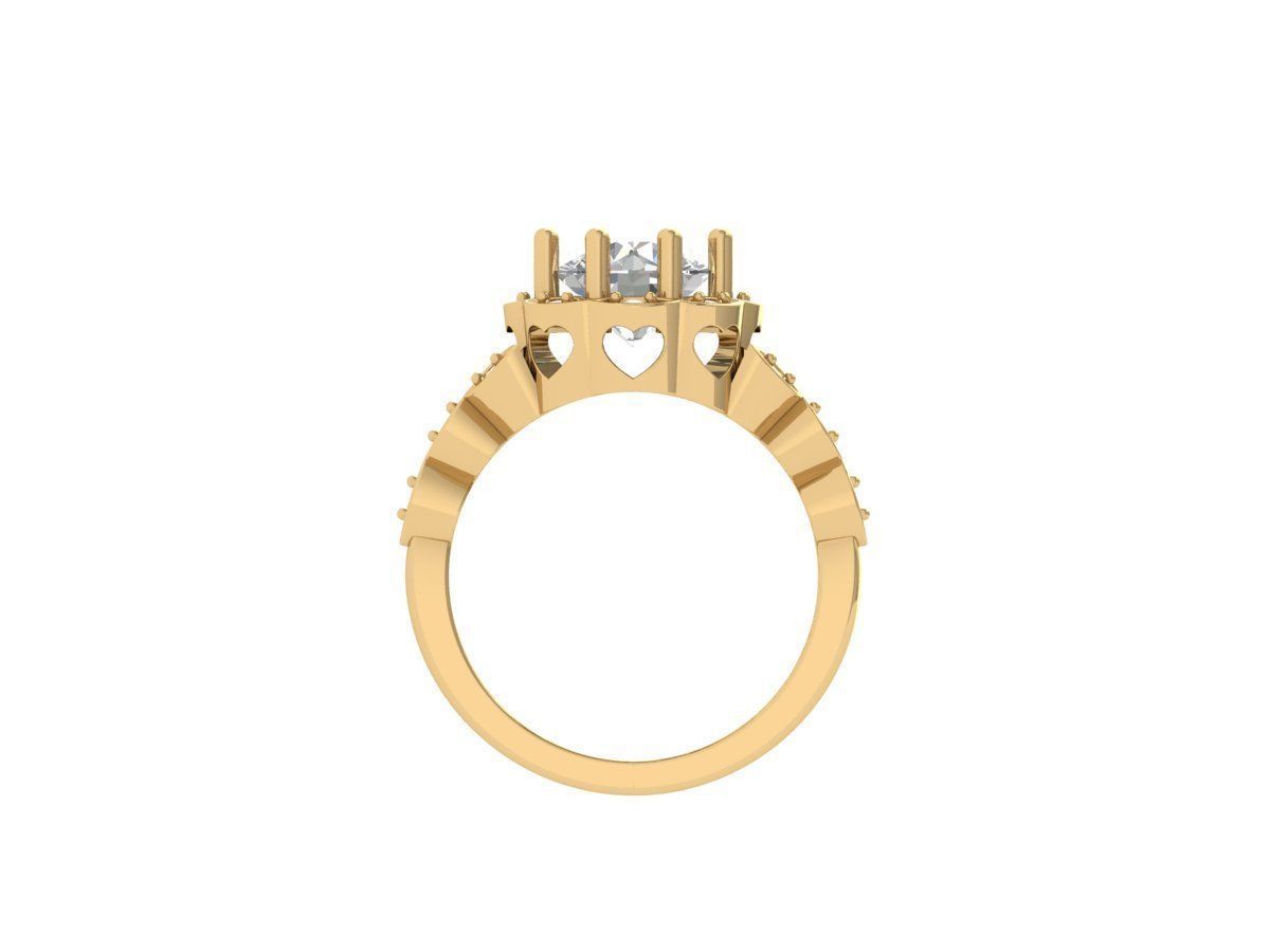  Solitaire Engagement Ring 3D print model_9