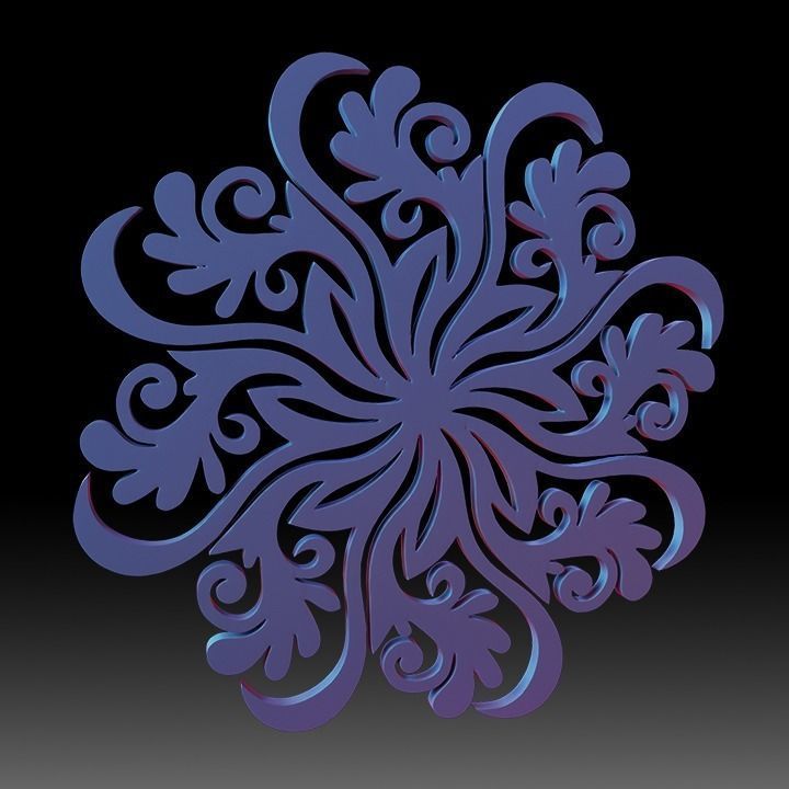 Ornaments Motif Base Mesh Vol 1 Low-poly 3D model_26