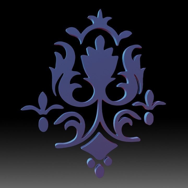 Ornaments Motif Base Mesh Vol 1 Low-poly 3D model_16