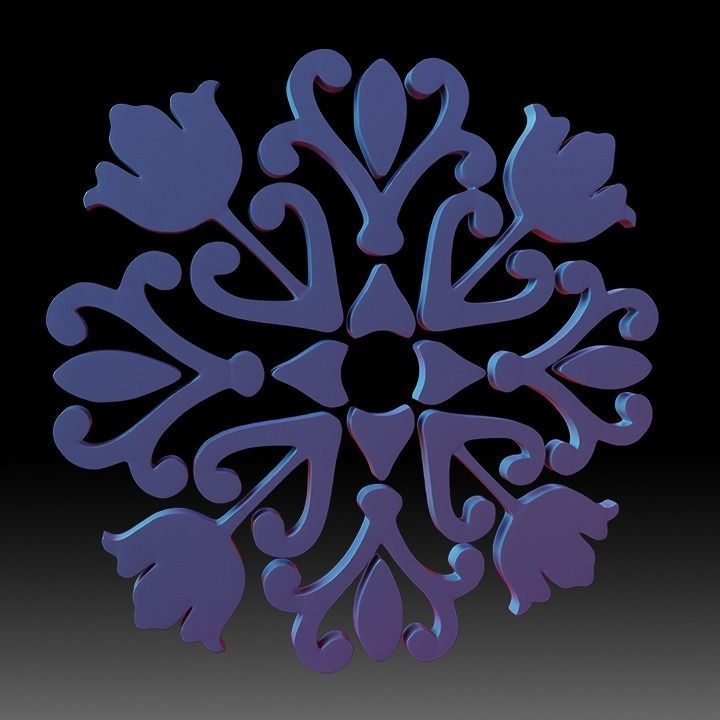 Ornaments Motif Base Mesh Vol 1 Low-poly 3D model_34