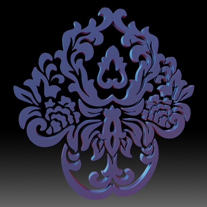Ornaments Motif Base Mesh Vol 1 Low-poly 3D model_35