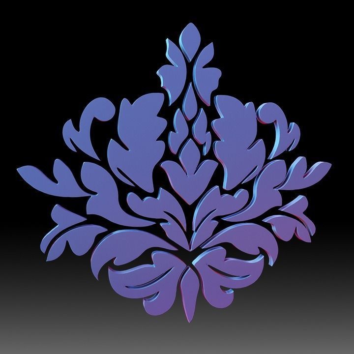 Ornaments Motif Base Mesh Vol 1 Low-poly 3D model_7