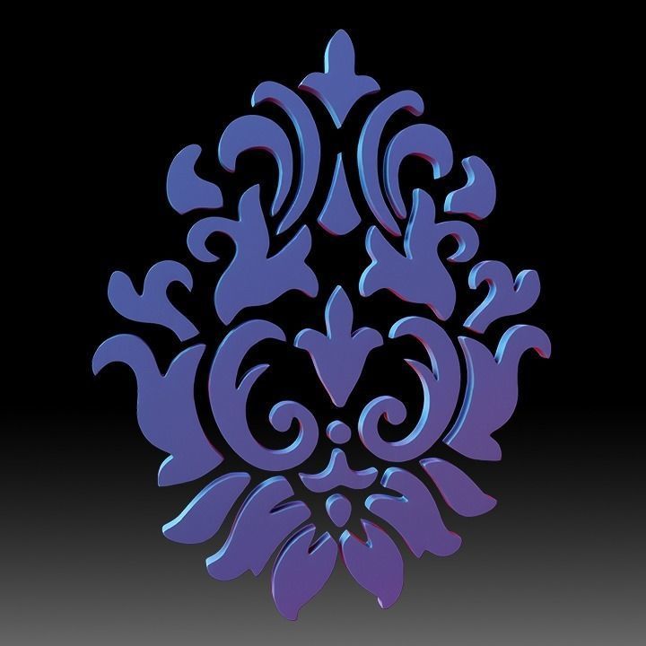 Ornaments Motif Base Mesh Vol 1 Low-poly 3D model_27
