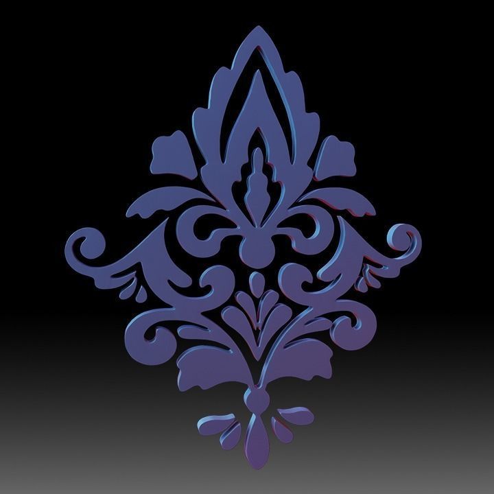 Ornaments Motif Base Mesh Vol 1 Low-poly 3D model_17