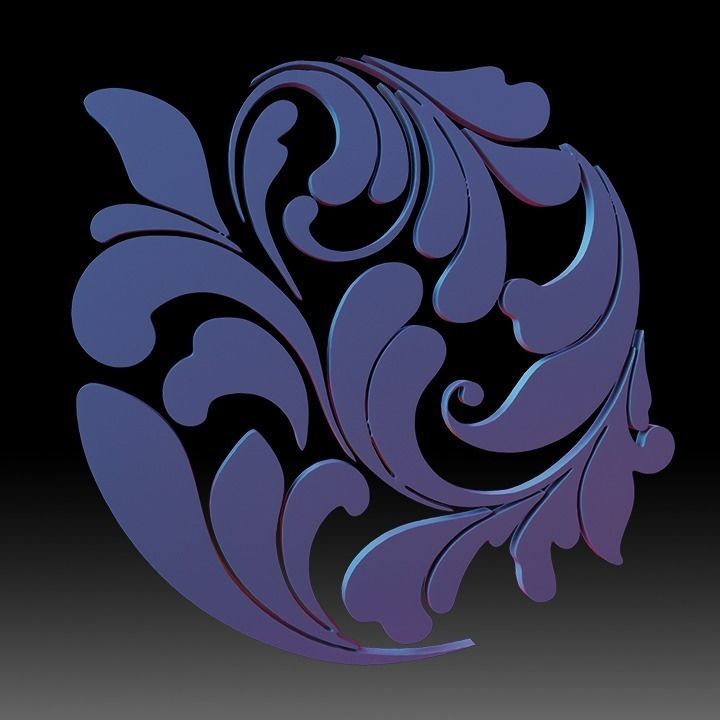 Ornaments Motif Base Mesh Vol 1 Low-poly 3D model_20