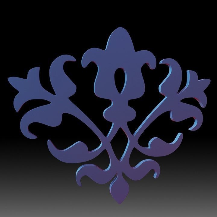 Ornaments Motif Base Mesh Vol 1 Low-poly 3D model_32
