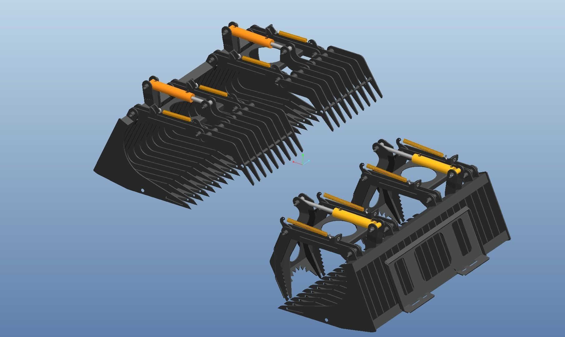 Grass grabber equipment 3D model_7