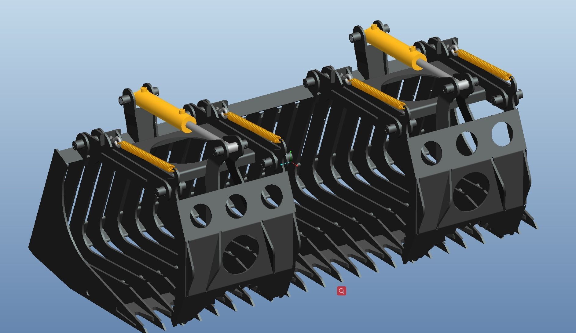 Grass grabber equipment 3D model_2