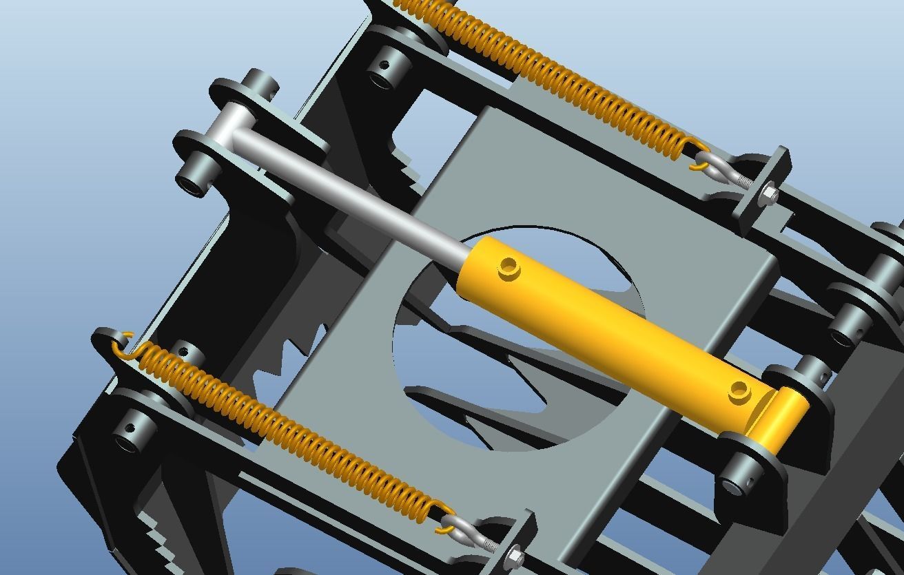 Grass grabber equipment 3D model_6