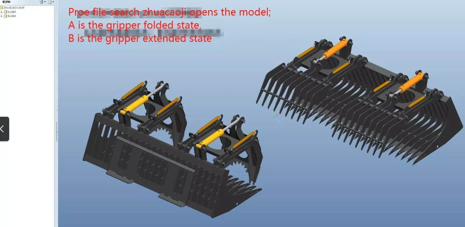 Grass grabber equipment 3D model_0