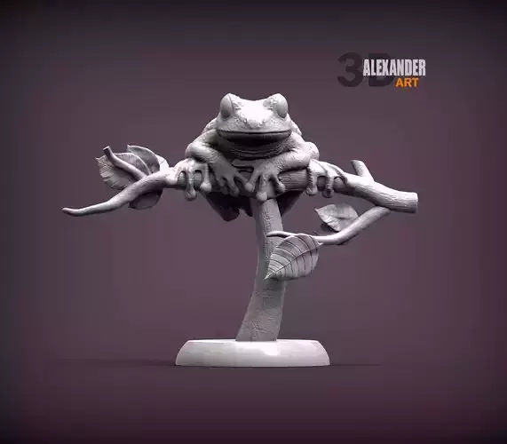 Maroon Eyed Frog  3D print model
