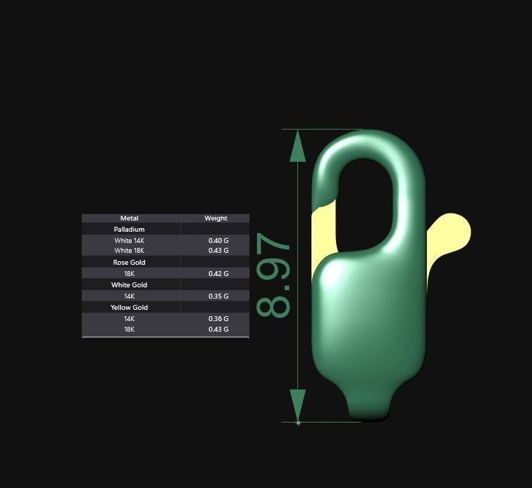 6 Lobster Clasp 3D print model_18