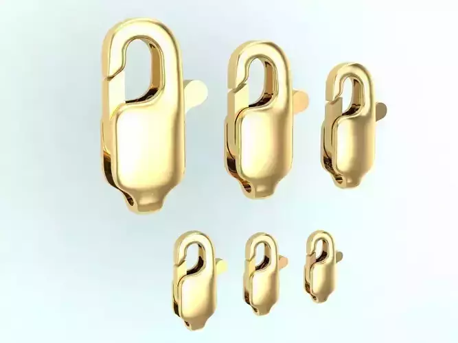 6 Lobster Clasp 3D print model