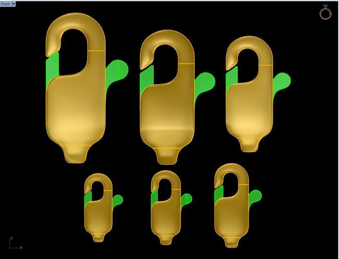 6 Lobster Clasp 3D print model_1