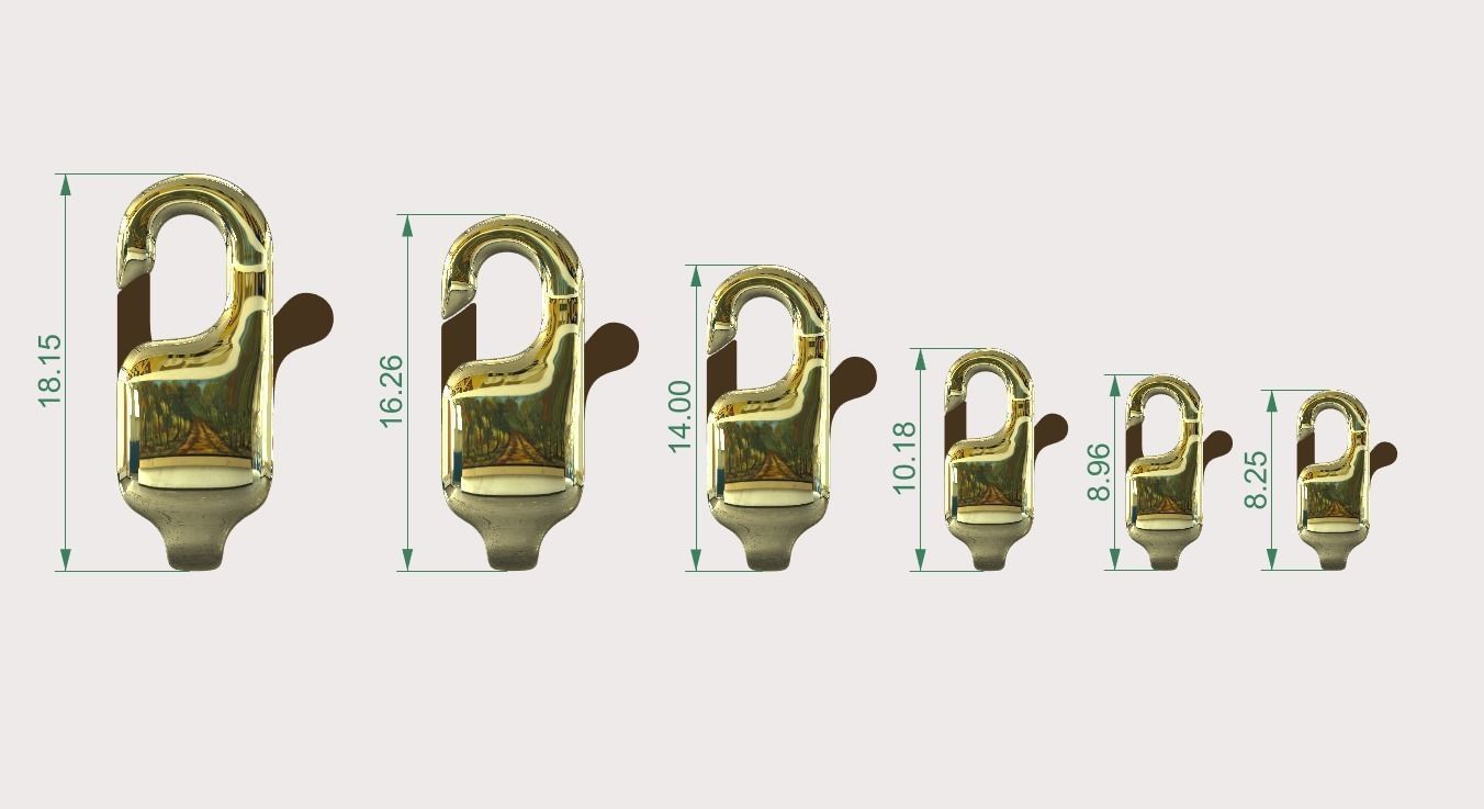 6 Lobster Clasp 3D print model_14