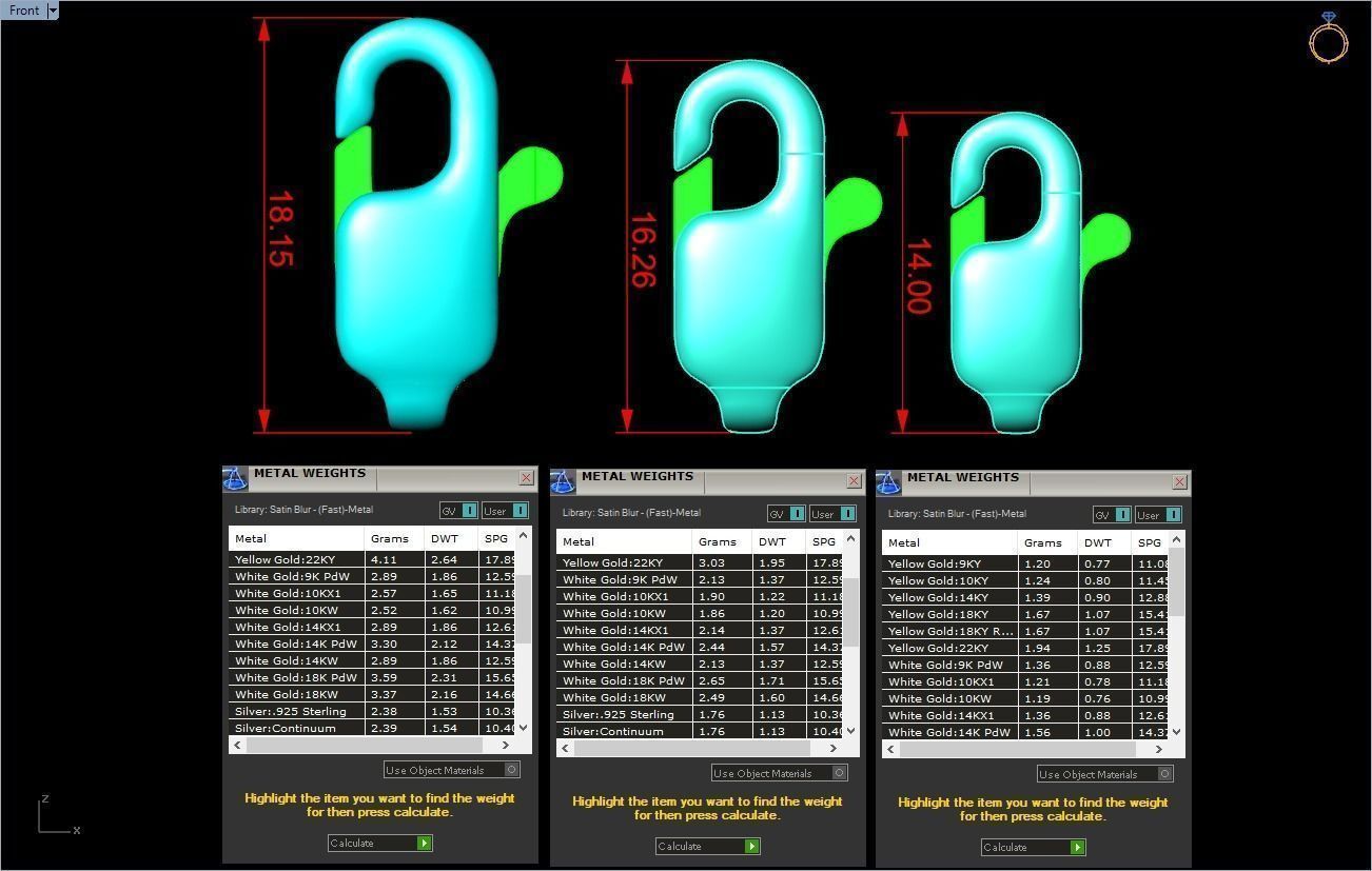 6 Lobster Clasp 3D print model_3