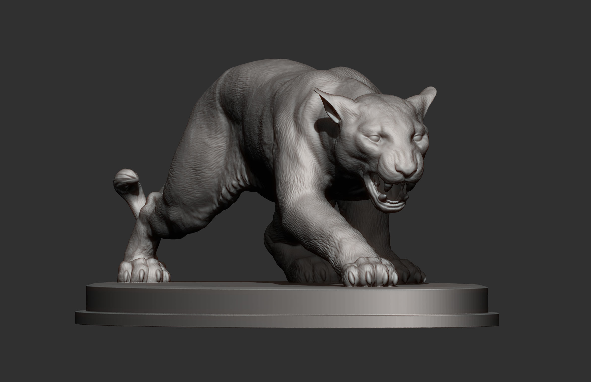 Panther on the hunt 3D print model_12