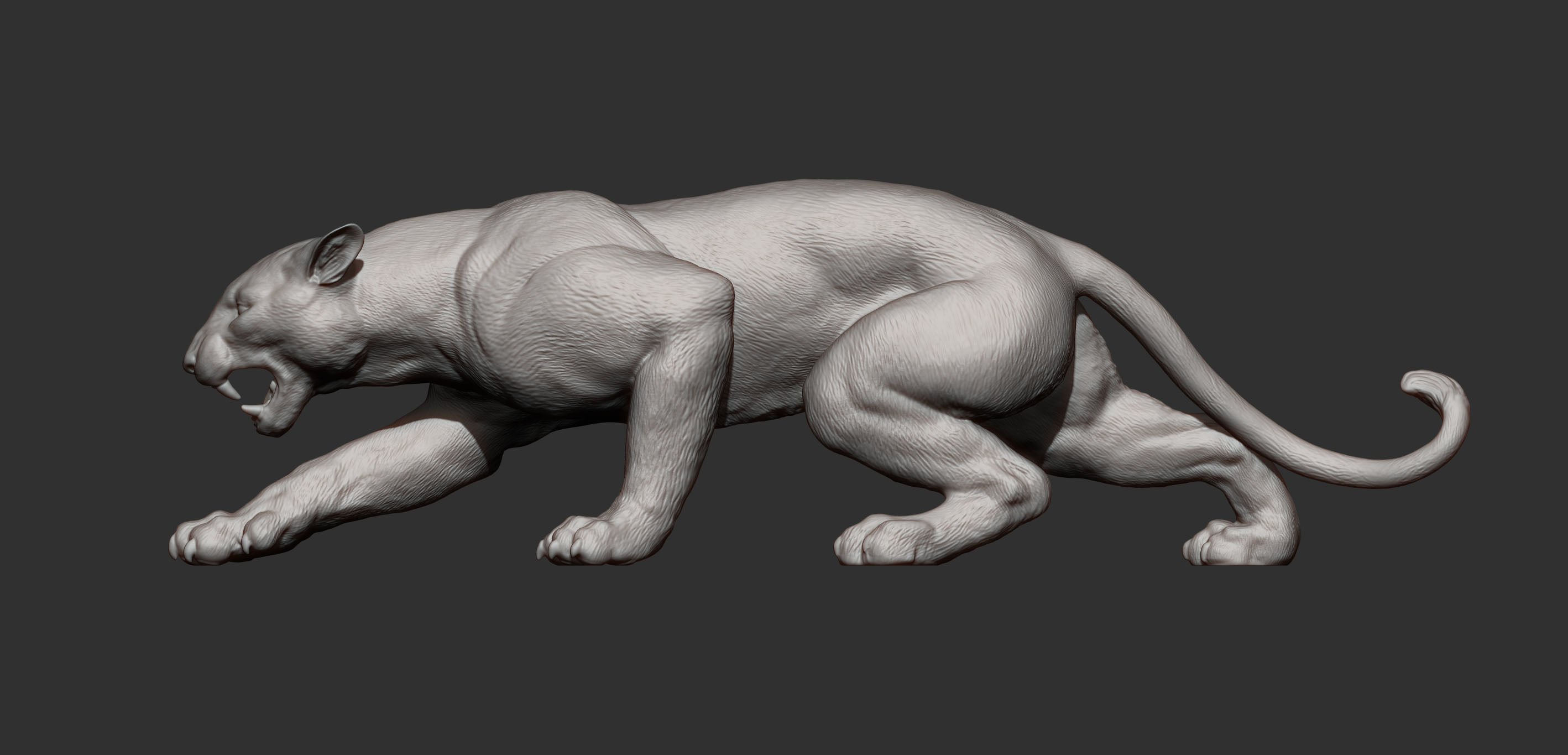 Panther on the hunt 3D print model_10
