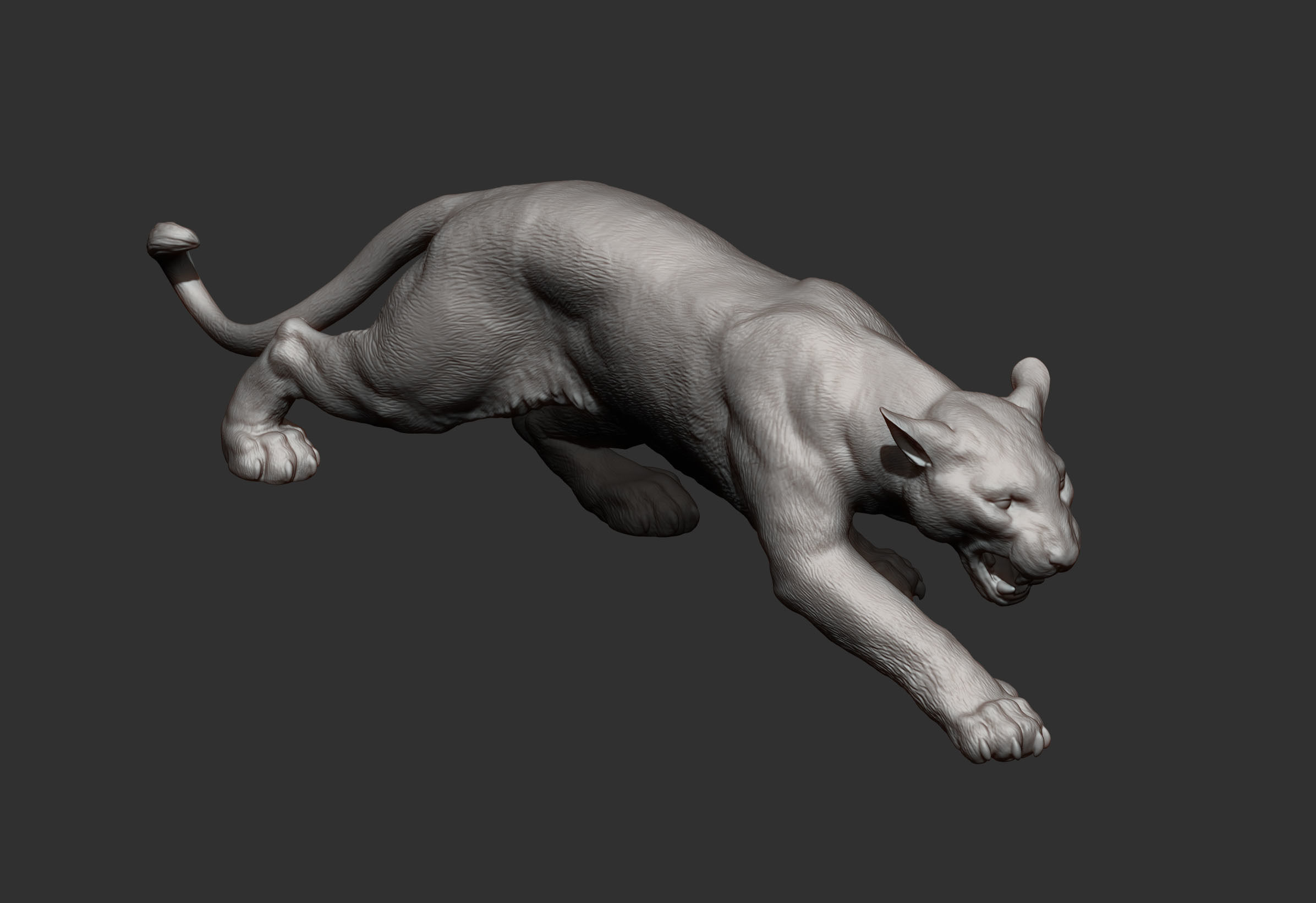 Panther on the hunt 3D print model_11