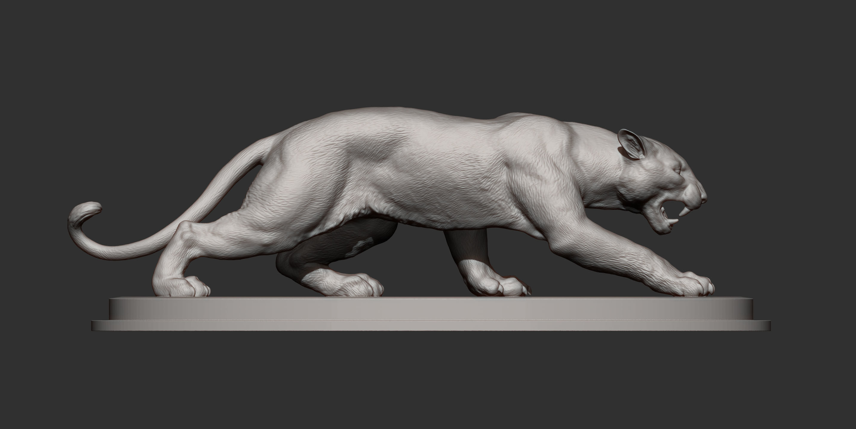 Panther on the hunt 3D print model_9