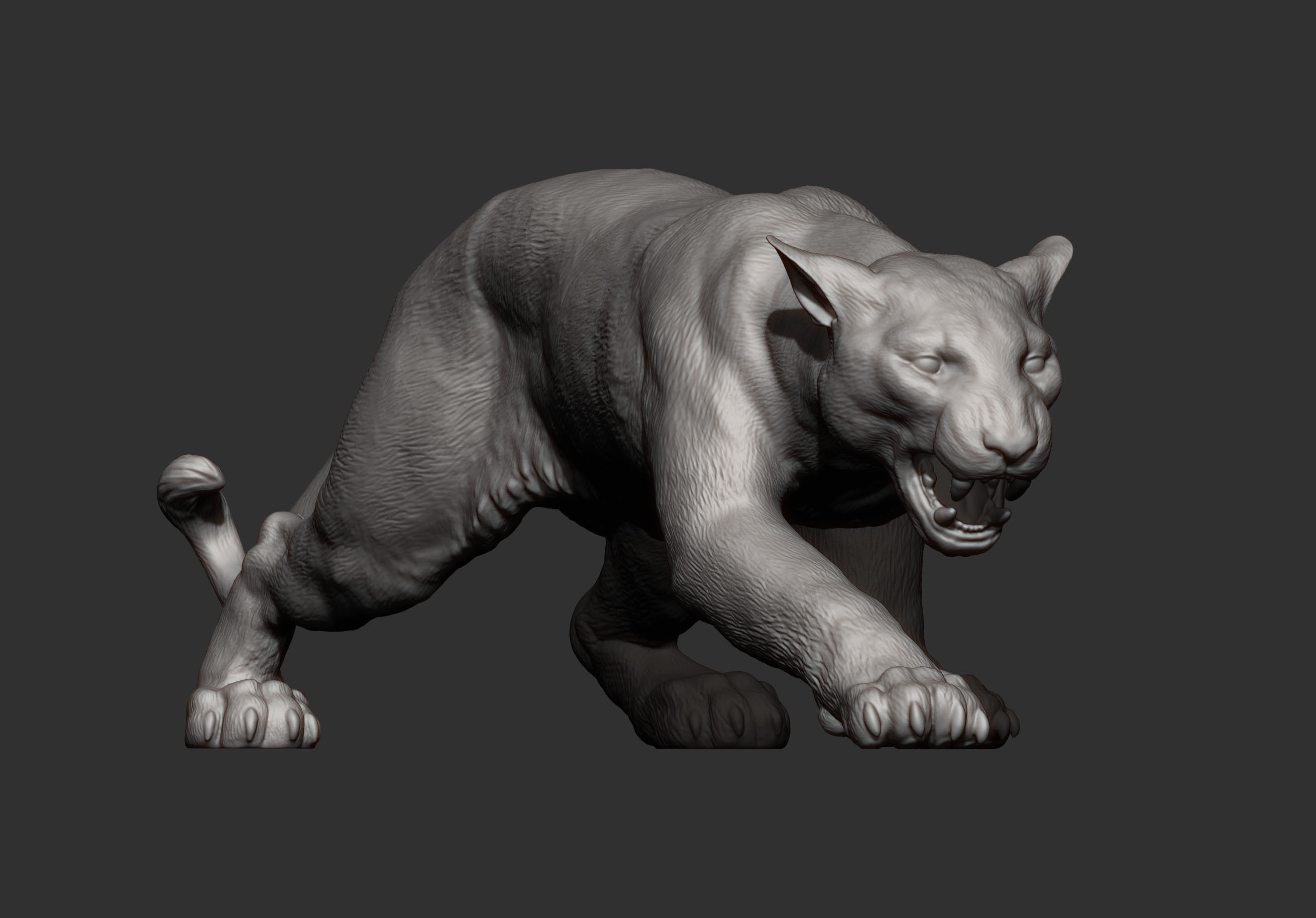 Panther on the hunt 3D print model_13