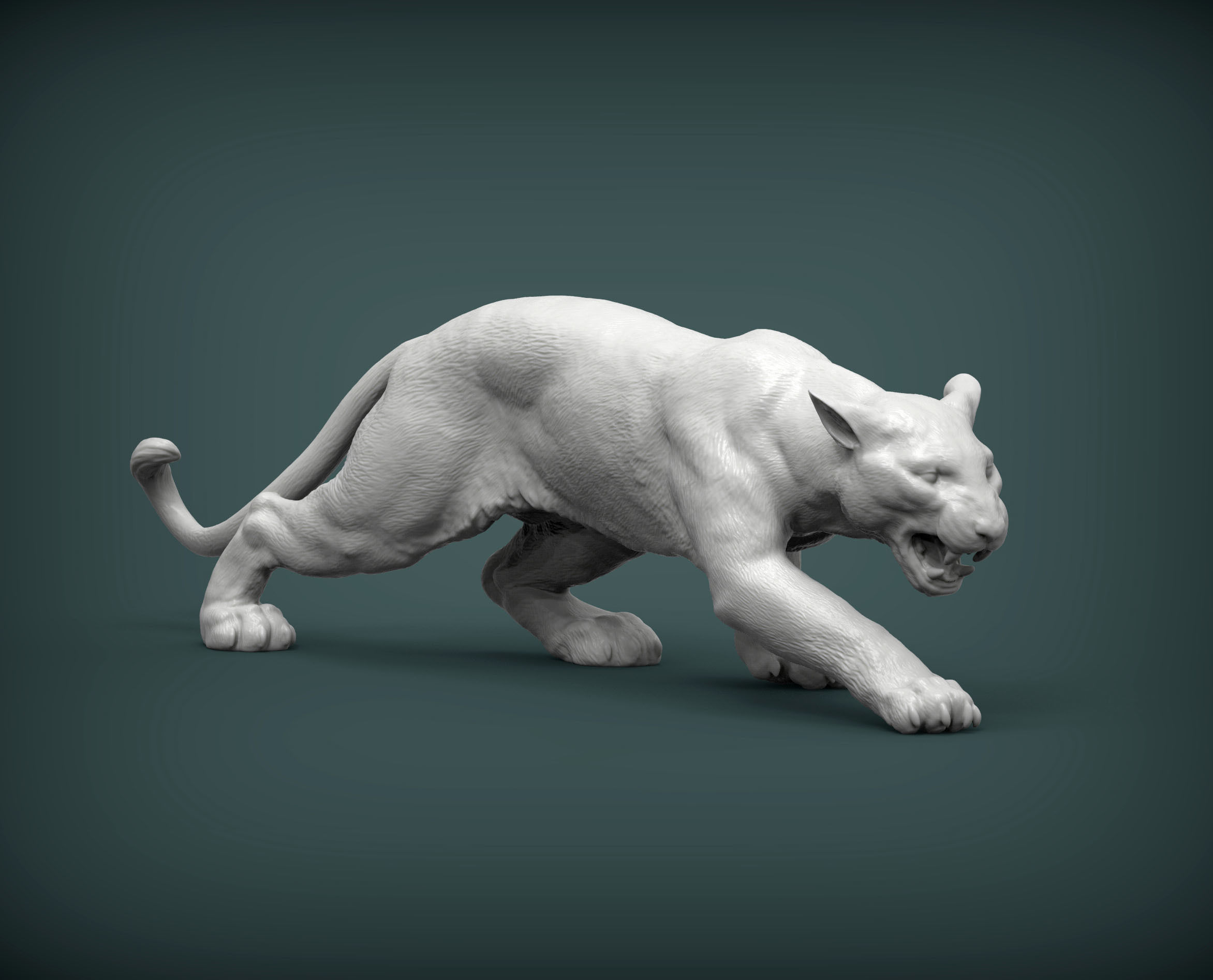 Panther on the hunt 3D print model_6