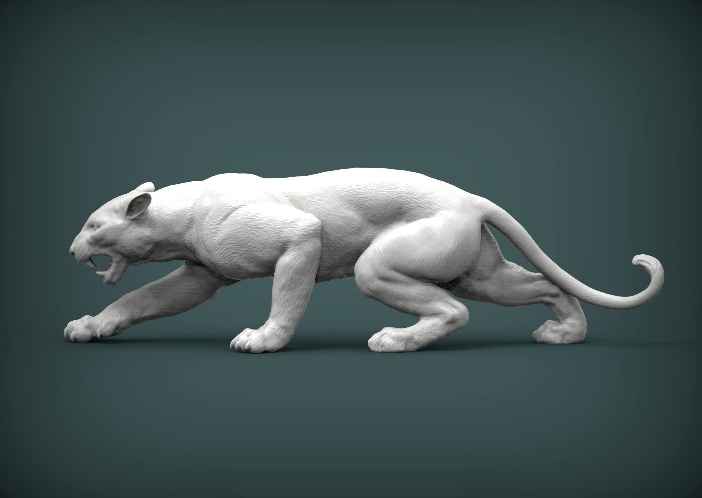 Panther on the hunt 3D print model_5