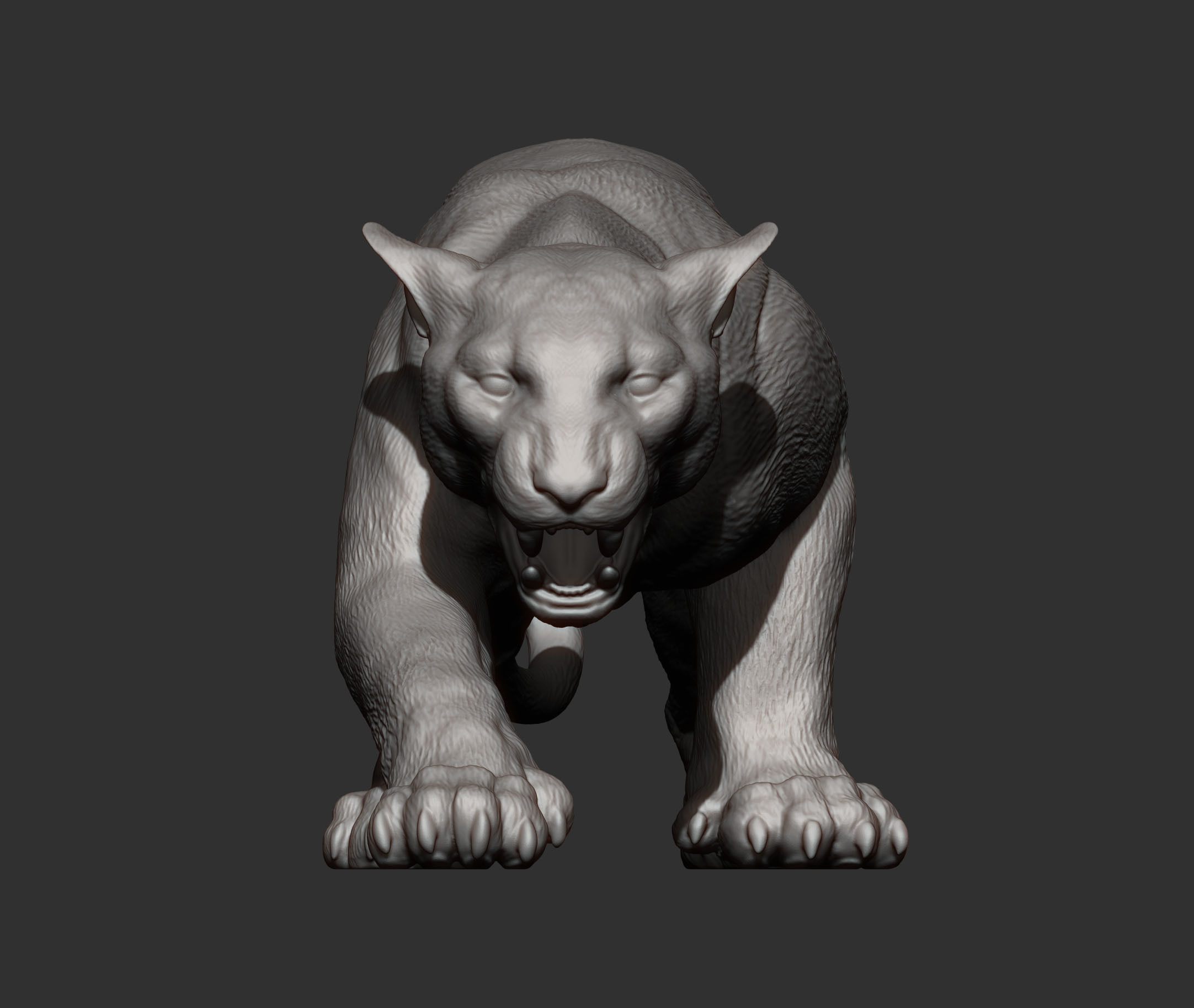 Panther on the hunt 3D print model_14