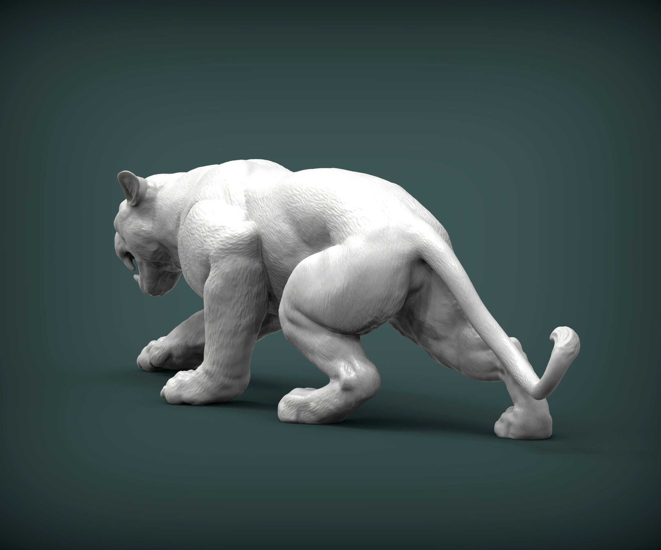 Panther on the hunt 3D print model_4