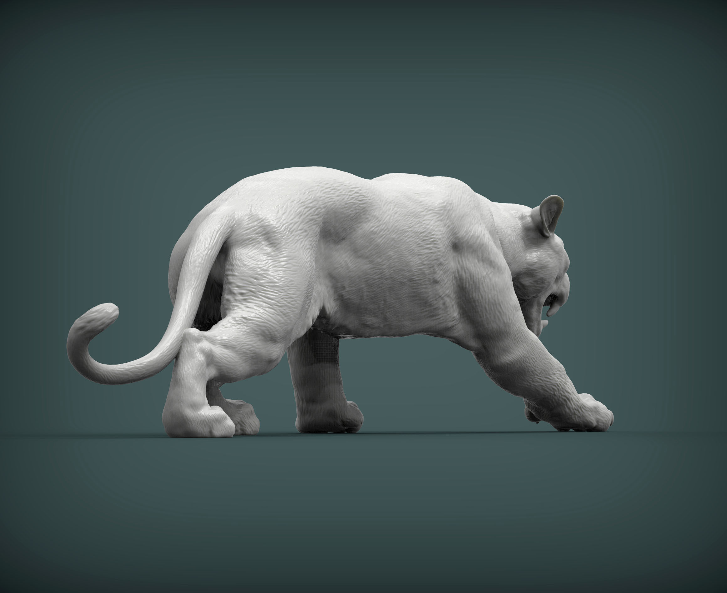 Panther on the hunt 3D print model_3
