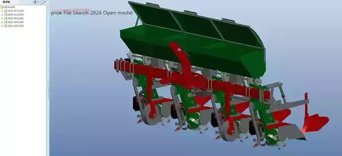 Rotary tillage planter 3D model