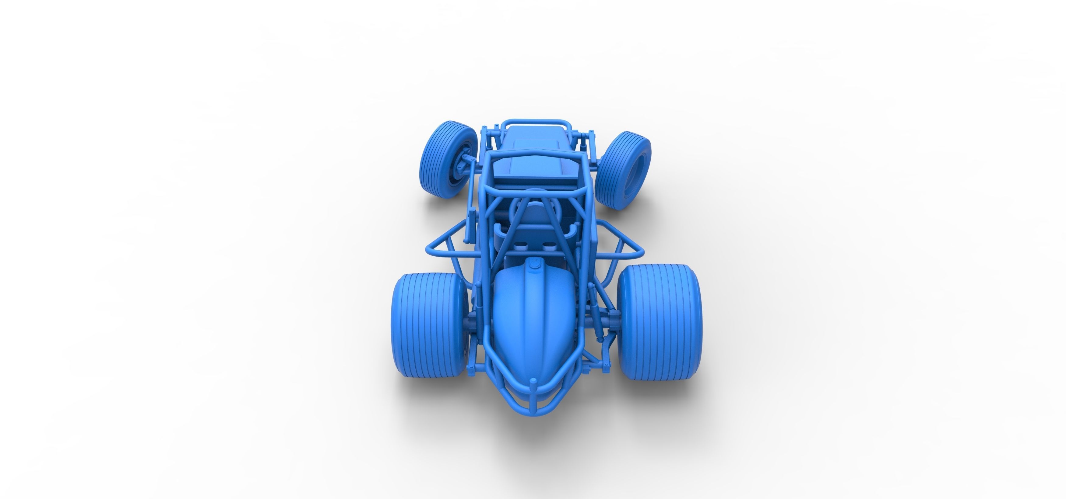 Vintage Sprint car while turning Scale 1 to 25 3D print model_41