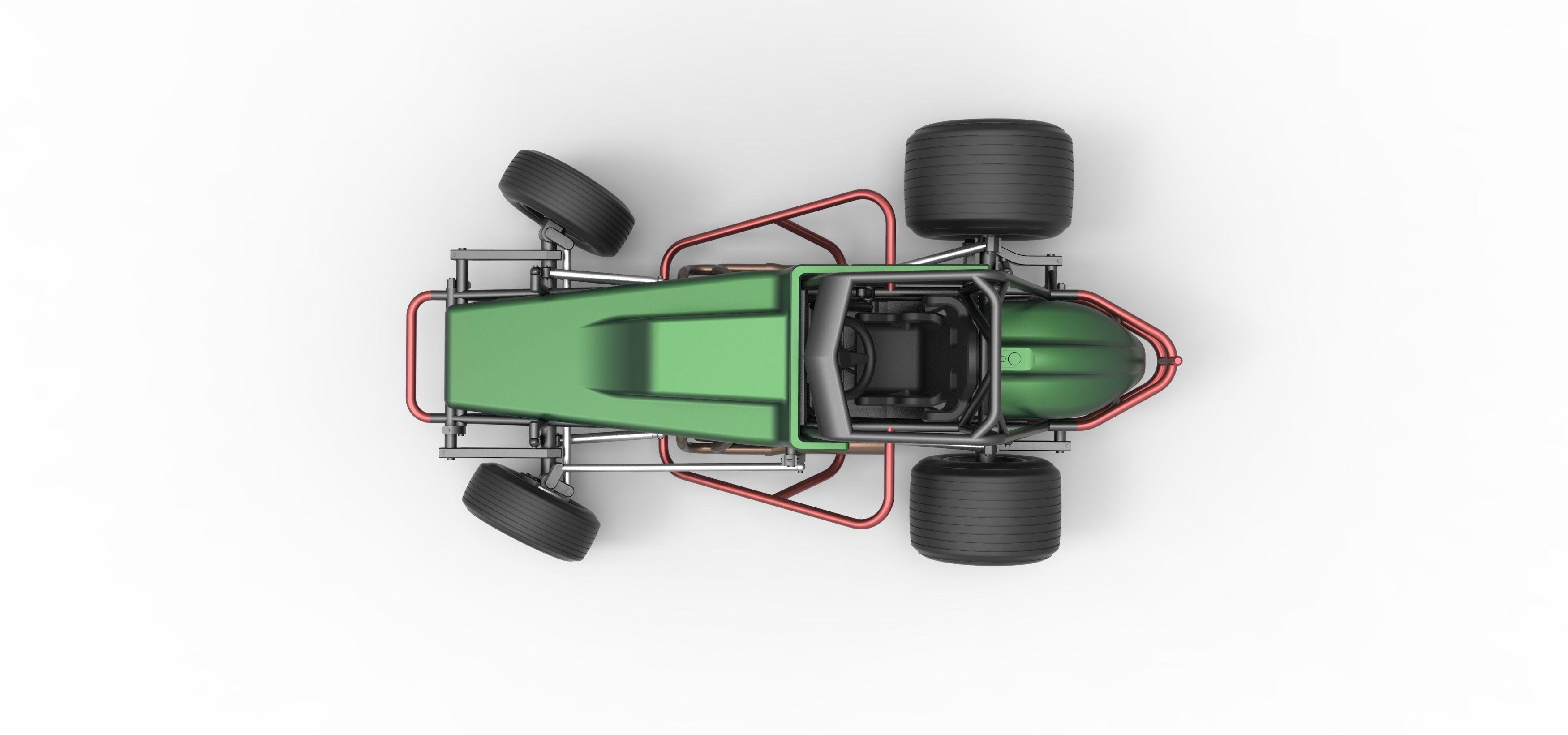 Vintage Sprint car while turning Scale 1 to 25 3D print model_11