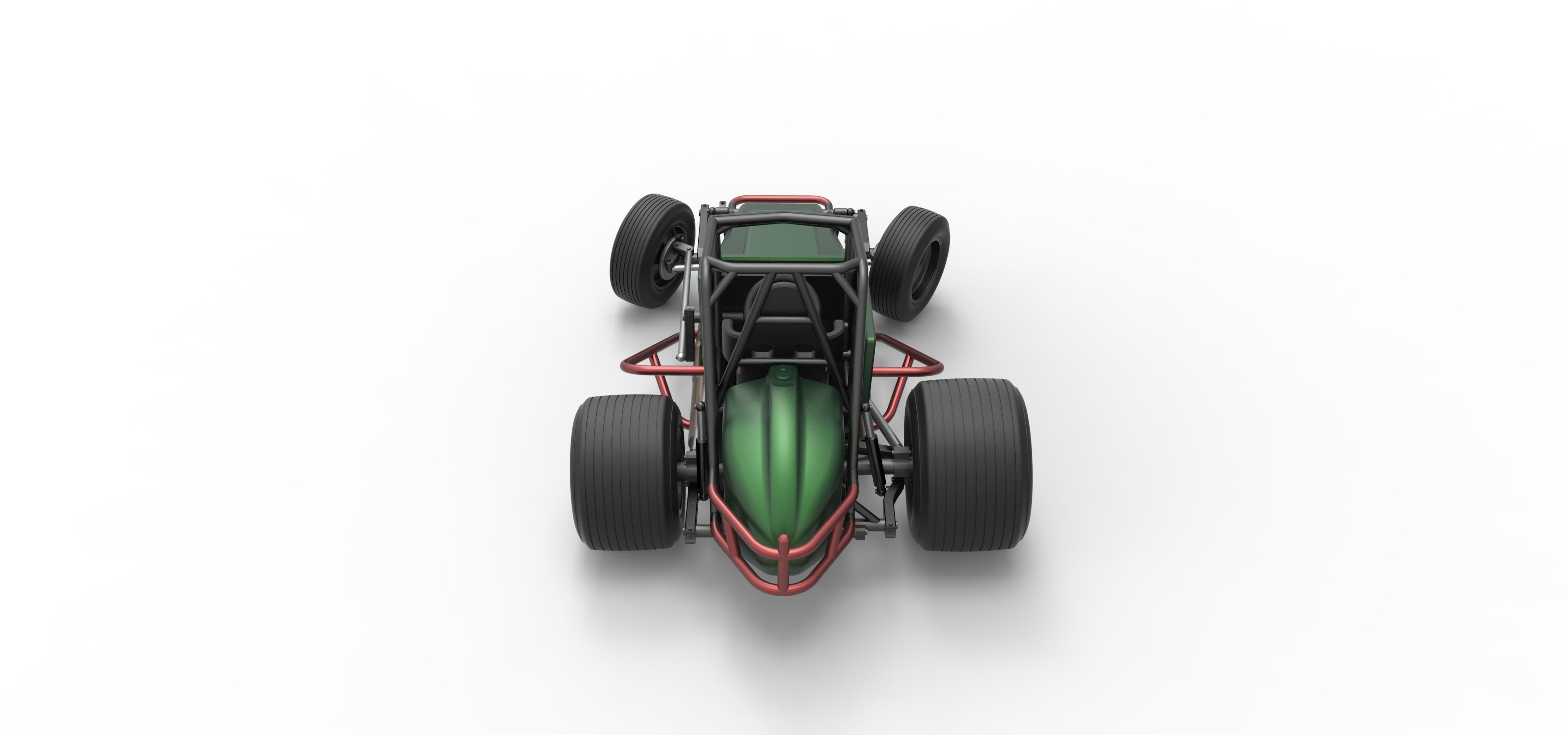 Vintage Sprint car while turning Scale 1 to 25 3D print model_17