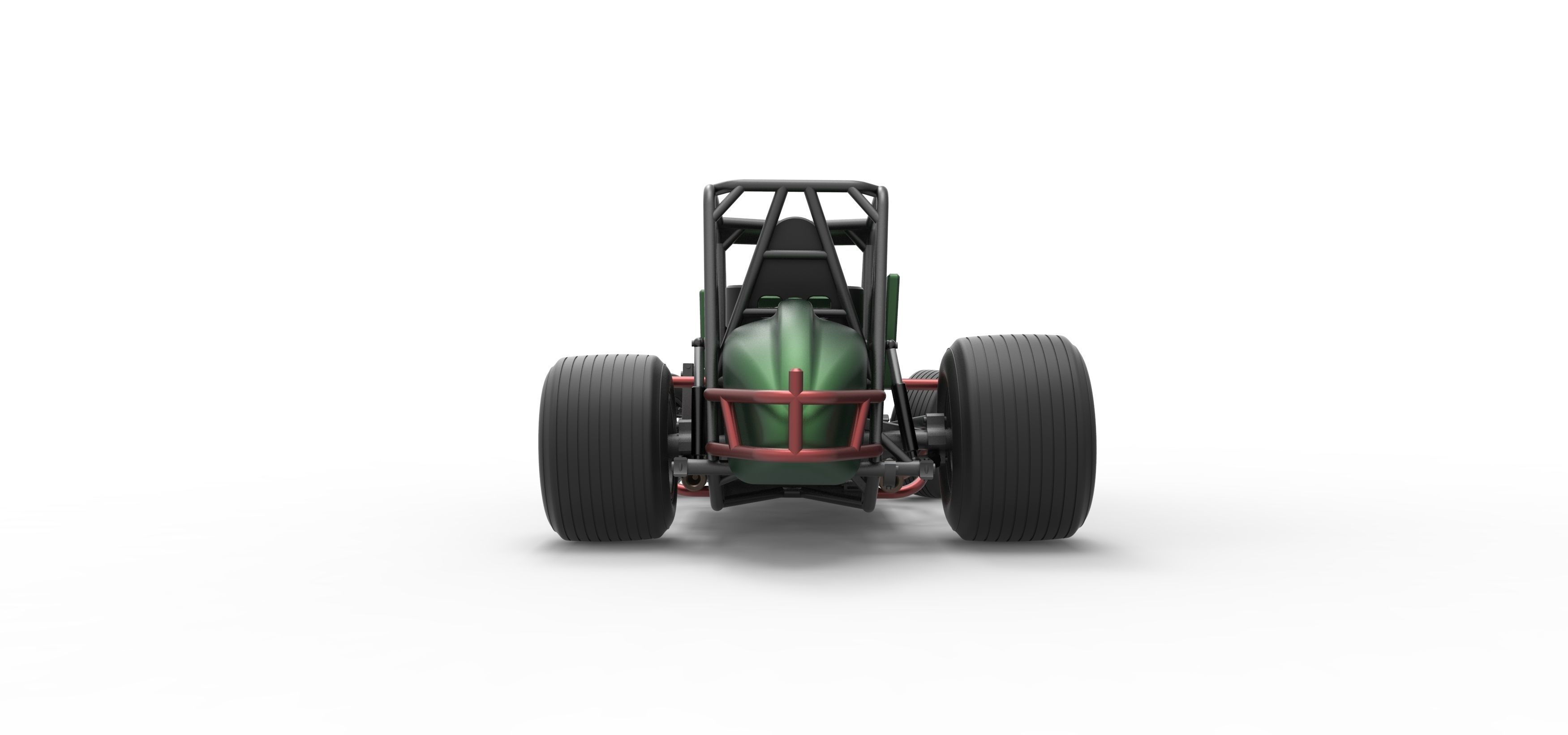 Vintage Sprint car while turning Scale 1 to 25 3D print model_16