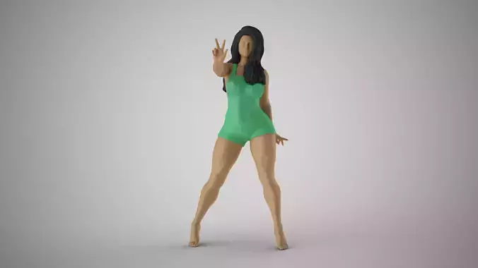 Punk Girl 3D print model